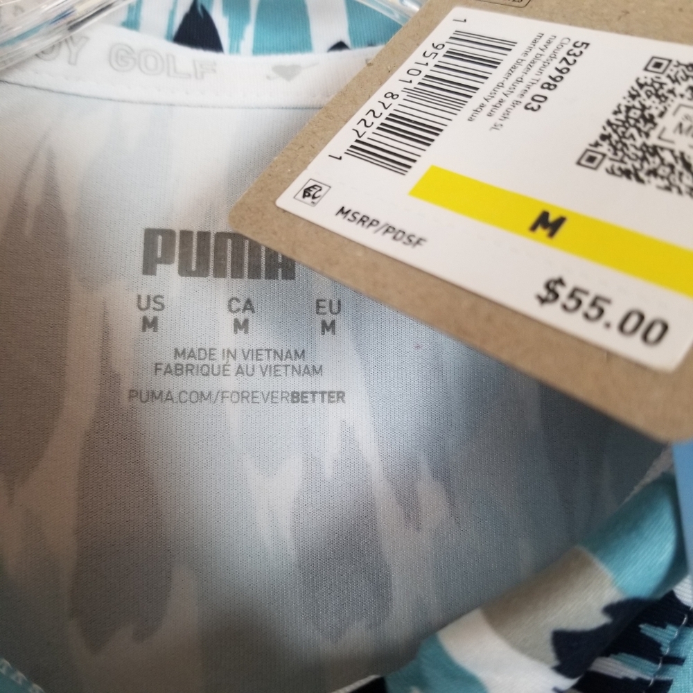 Puma Sleeveless Golf Polo Shirt Medium NWT - Picture 3 of 3